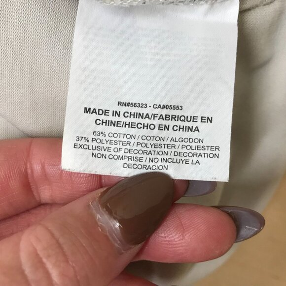 NIKE - MENS' MEDIUM - TAN CREW NECK COTTON BLEND LONG SLEEVE T-SHIRT - 861522-07 - Picture 10 of 10